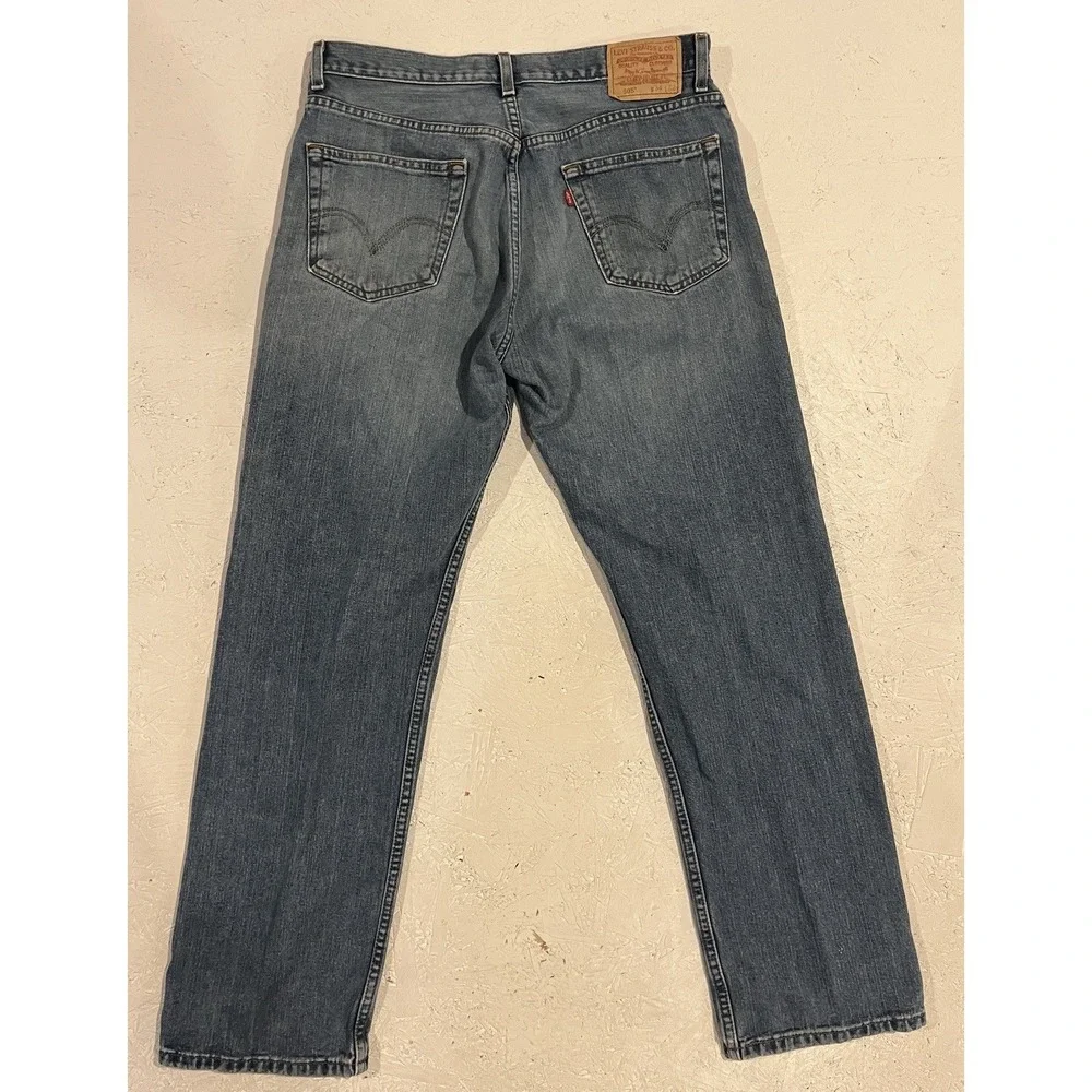 Vintage Levi's 505 Regular Fit Straight‎ Leg Blue Jeans Mens Size 34x32